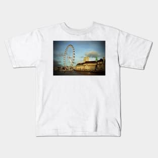 London Eye South Bank River Thames UK Kids T-Shirt